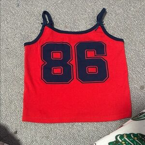 Red and Blue Kids Tank Top